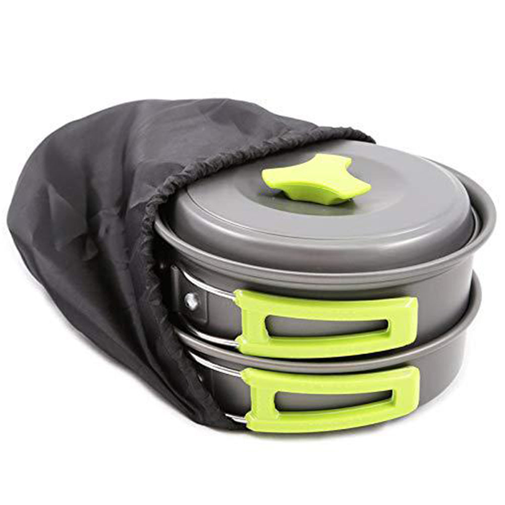 Portable Camping Tableware Cooking Set Outdoor Cookware Pan Pot Bowl Spoon Fork Utensils Ultralight Hiking Picnic Supplies