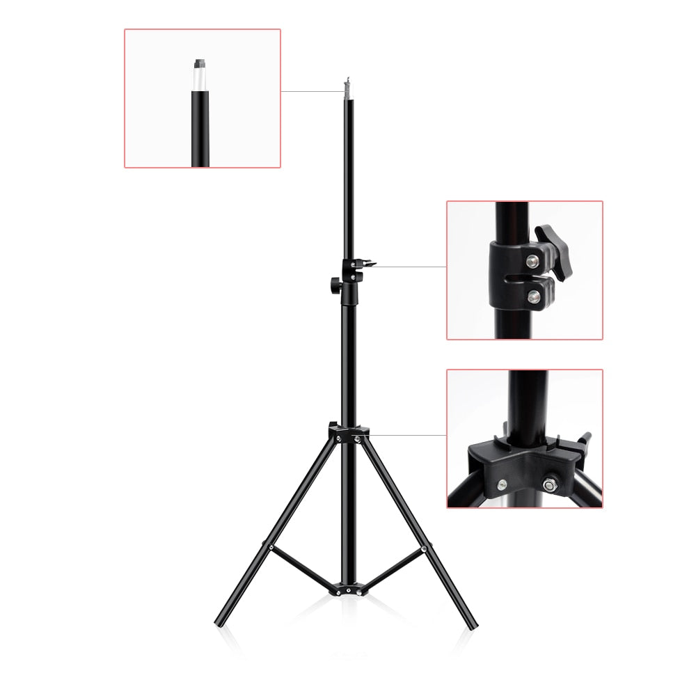 10" RGB Ring Lamp with Tripod Stand and Wireless Remote, 16 Light LED Colors