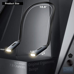 1pc USB Charge Neck Light Flexible LED Reading Lamp Adjustable Book Bed Night Light Power Switch For Knitting Camping Neck Lamp