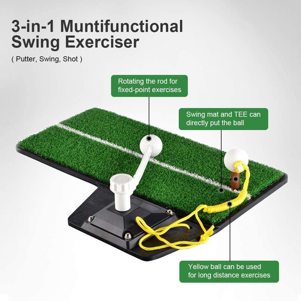 Golf Training Portable Hitting Pad with Auto Ball Return Function