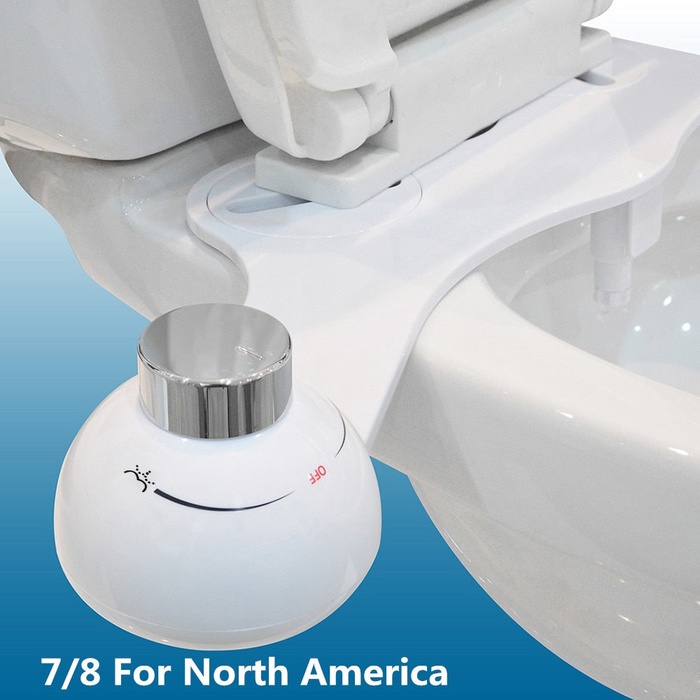 Ultra Thin Non-Electric Bidet Toilet Seat Dual Nozzle Sprayer