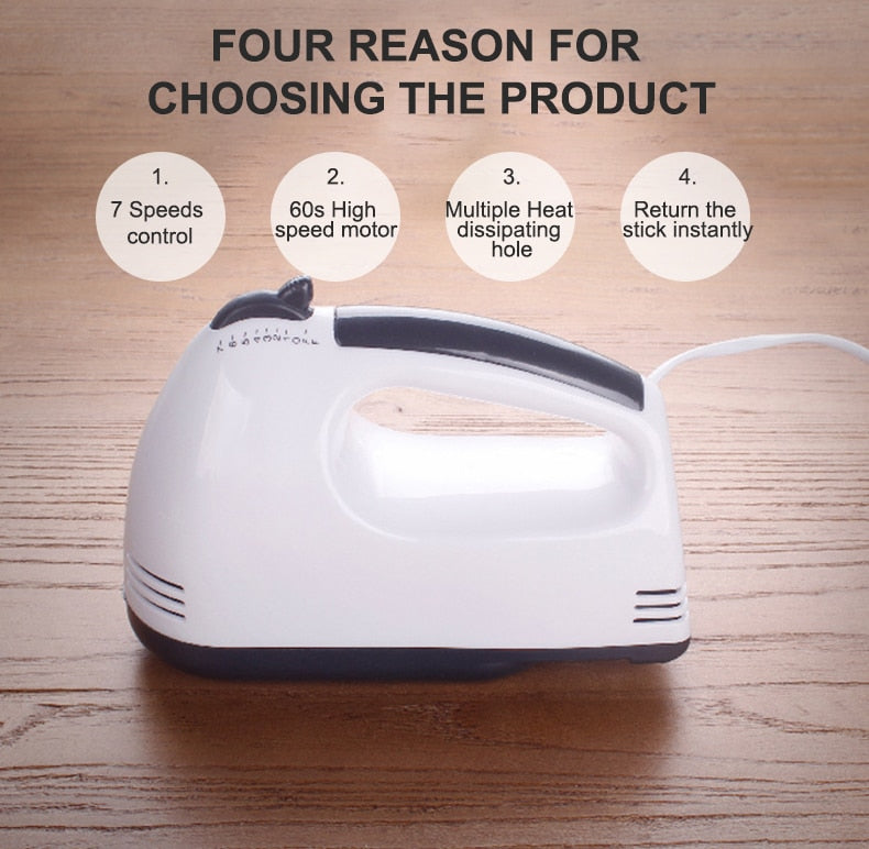 7 Speed Hand Mixer Food Blender Multifunctional Kitchen Electric Cooking Tools