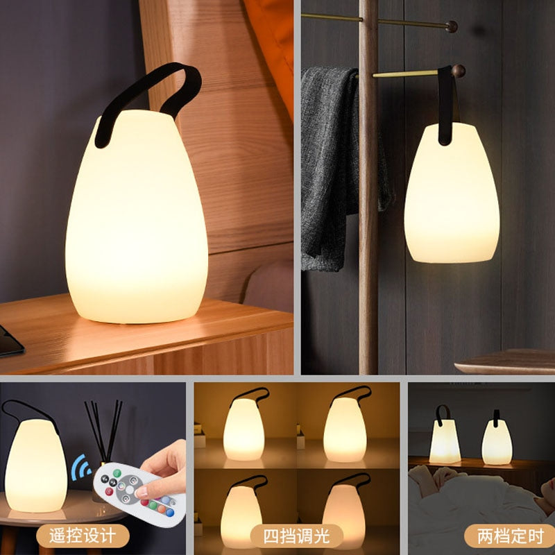 Outdoor Indoor Waterproof Light Up Portable LED Decorative Table Garden Lamps Events Camping Mood Lights with Remote Control