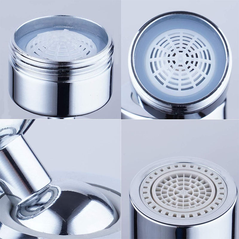 Kitchen Faucet Bubbler 360-Degree Double Modes 2-flow Splash-proof
