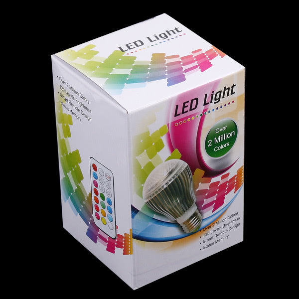 Colorful LED RGB 9W B22 Light Bulb with Remote Control