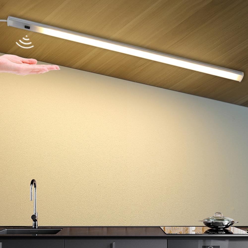 5V USB Powered Smart LED Kitchen Hand Sweep Sensor Lamp High Brightness Backlight for Cabinet Wardrobes Drawer 30/40/50 cm