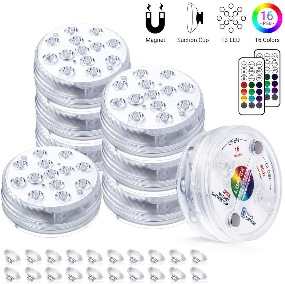 Underwater Light IP68 Waterproof Swimming Pool RF Remote Control Submersible Lights For Pond Vase