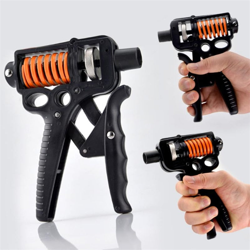 Adjustable Countable Hand Grips Strength Exercise Spring Finger Pinch Carpal Expander Black