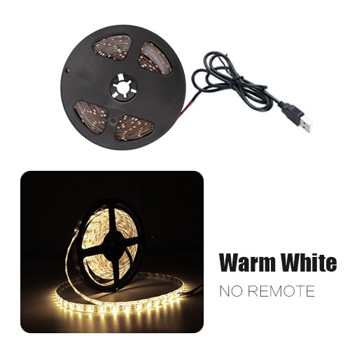 USB LED Strip Flexible Lamp SMD 2835 Desk Decor Screen TV Background Lighting
