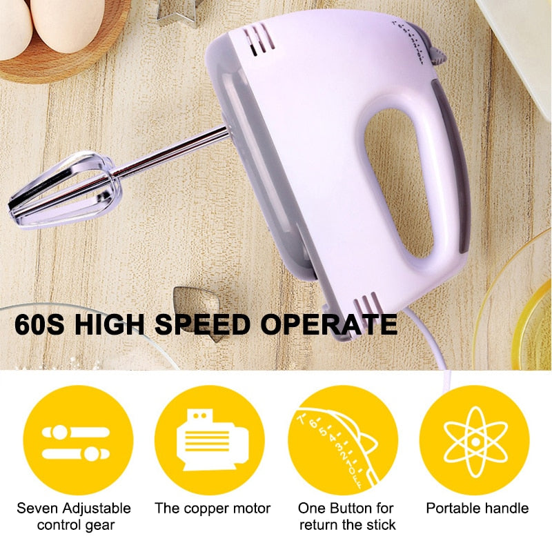 7 Speed Hand Mixer Food Blender Multifunctional Kitchen Electric Cooking Tools
