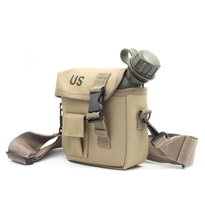 2L Outdoor Kettle Use Camping Hiking Hunting Climbing Tableware Army Camouflage Drinking Bottle Military Tactical Water Bottles