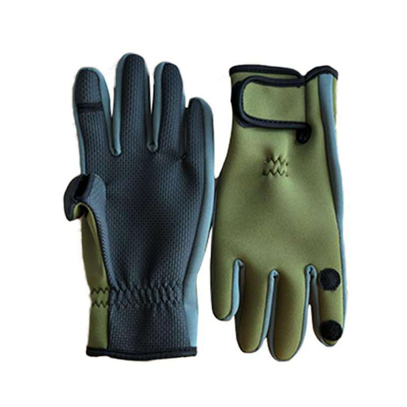 Winter Fishing Men Gloves Waterproof Three Finger Cut Anti-slip Fly Carp Fishing Hunting Gloves Fishing Equipment Accessories