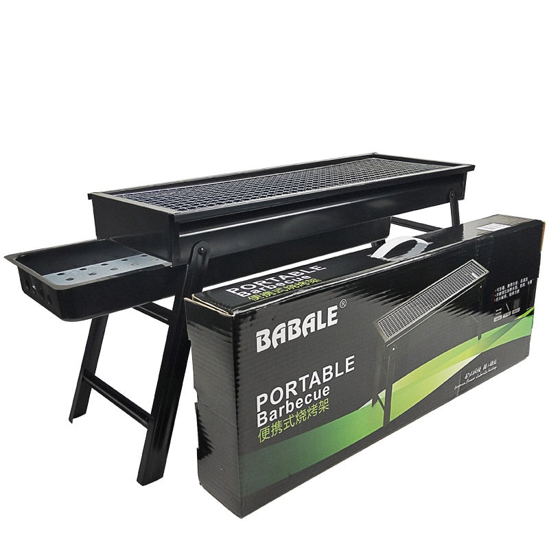 Charcoal Grill Barbecue Portable BBQ - Stainless Steel Folding BBQ Kabab Grill Camping Grill