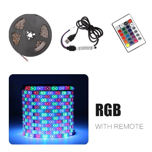 USB LED Strip Flexible Lamp SMD 2835 Desk Decor Screen TV Background Lighting