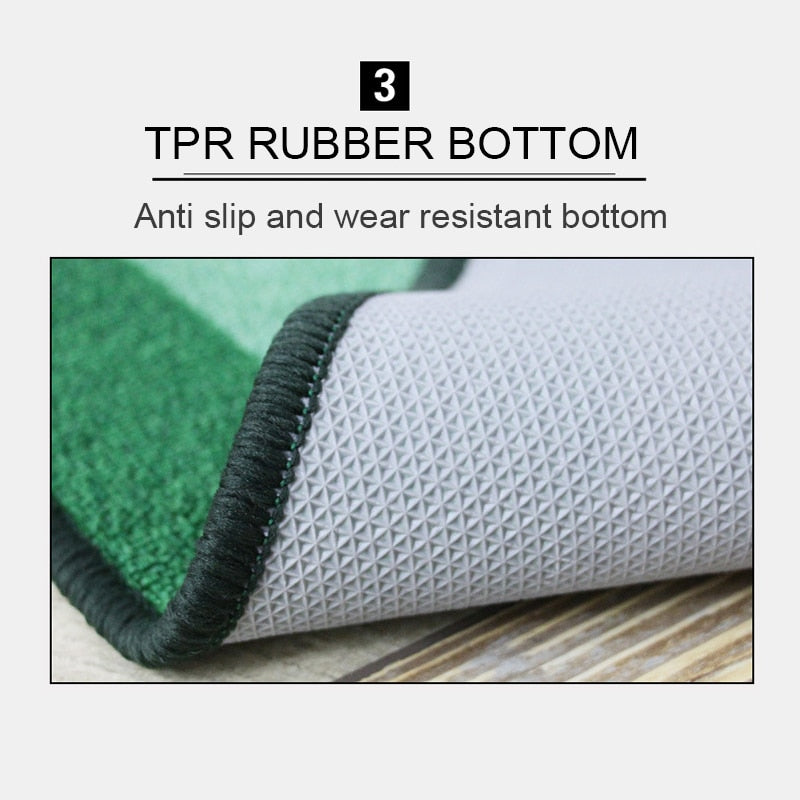 Two-Way Golf Anti-Slip Practice Putting Mat in door