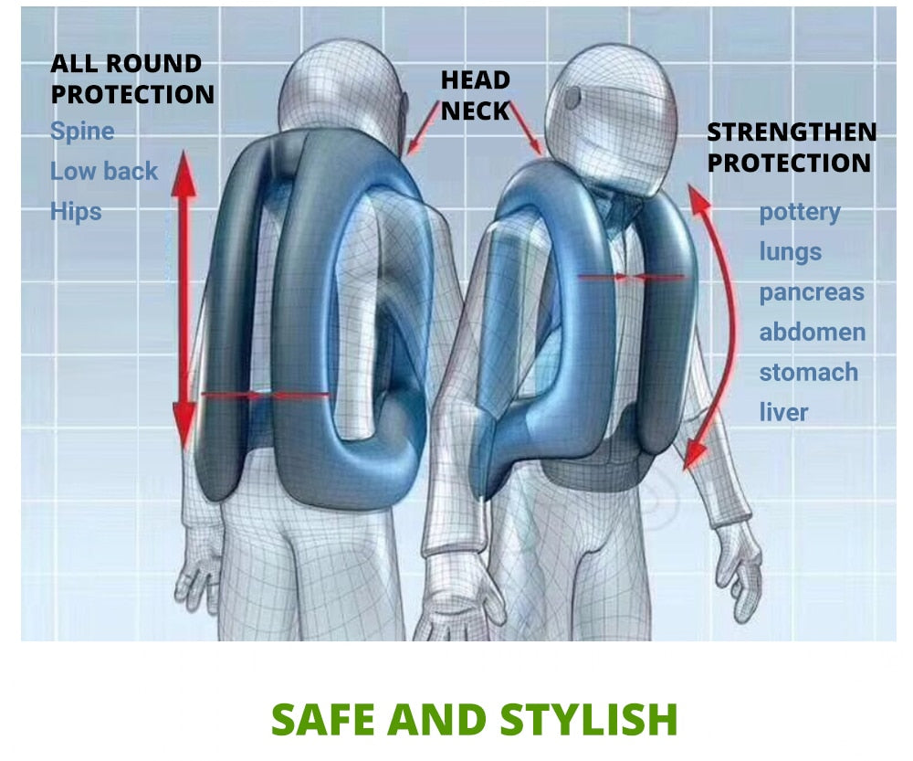 Motorcycle Protective Airbag Vest with Excellent Abrasion Resistance
