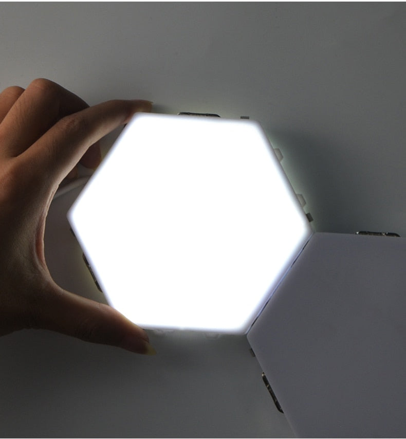 LED-Wall Touch Sensor Quantum Lamp Wall Light Home Decoration Modern Creative Honeycomb Modular Assembly Helios Adsorption
