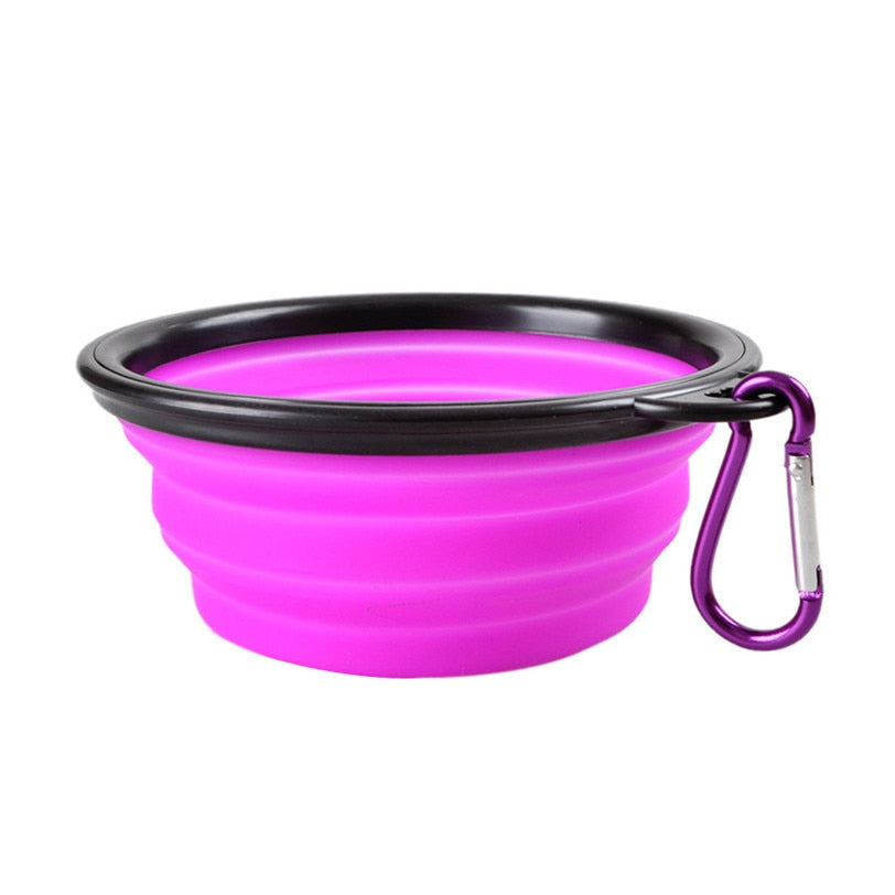 Dog Foldable Eco-Friendly Silicone Pet Cat Food Water Feeder Travel Portable Feeding Bowls Puppy Container