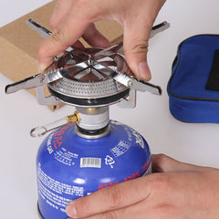 Portable Outdoor Camping Cooking Ultra light Gas Stove BBQ Picnic Stainless Steel Mini Foldable Hiking Gas Stoves Backpacking