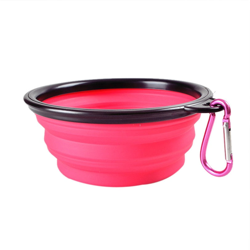 Dog Foldable Eco-Friendly Silicone Pet Cat Food Water Feeder Travel Portable Feeding Bowls Puppy Container