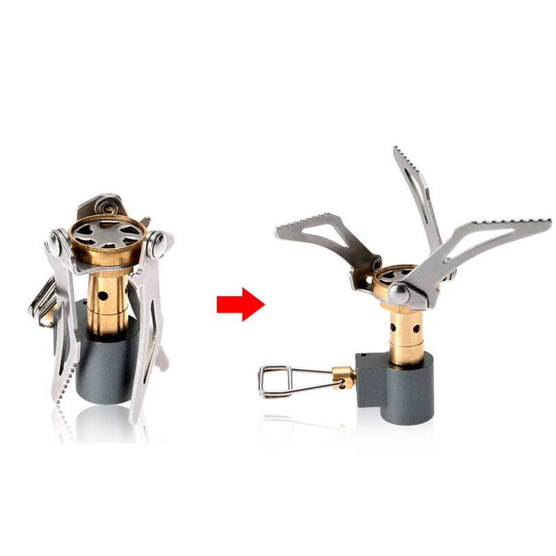 Portable Folding Picnic Cooking Gas Mini Camping Stove Outdoor Gas Stove Survival Furnace Stove 3000W Pocket
