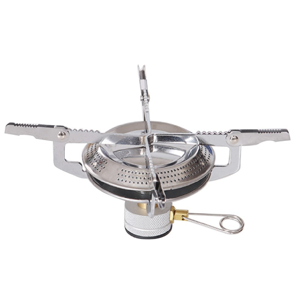 Portable Outdoor Camping Cooking Ultra light Gas Stove BBQ Picnic Stainless Steel Mini Foldable Hiking Gas Stoves Backpacking