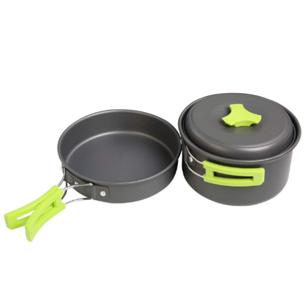Portable Camping Tableware Cooking Set Outdoor Cookware Pan Pot Bowl Spoon Fork Utensils Ultralight Hiking Picnic Supplies