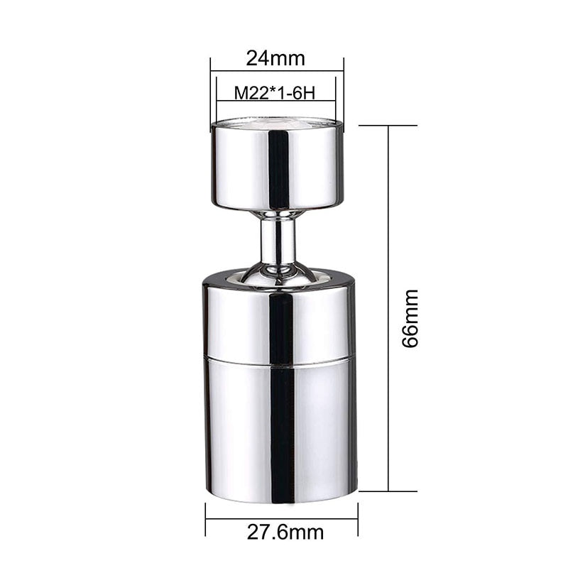 Kitchen Faucet Bubbler 360-Degree Double Modes 2-flow Splash-proof
