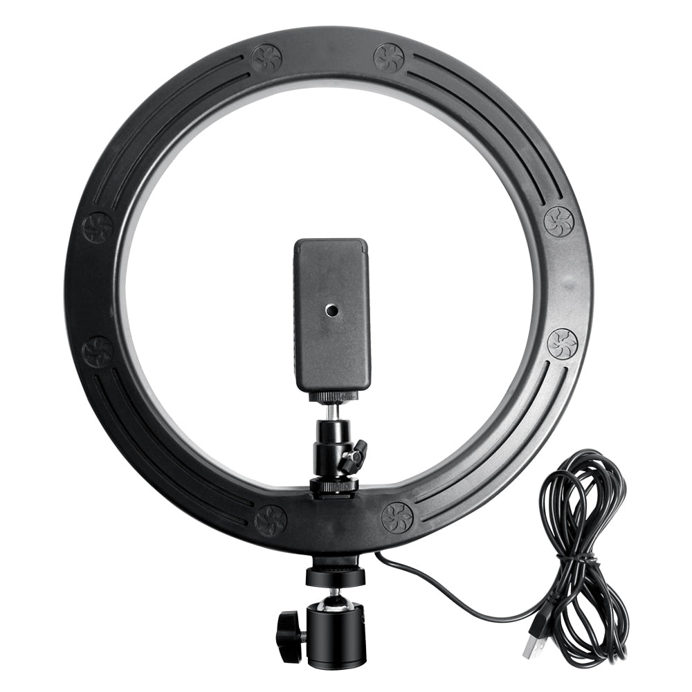 10" RGB Ring Lamp with Tripod Stand and Wireless Remote, 16 Light LED Colors