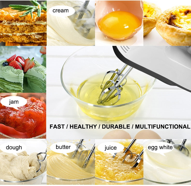 7 Speed Hand Mixer Food Blender Multifunctional Kitchen Electric Cooking Tools