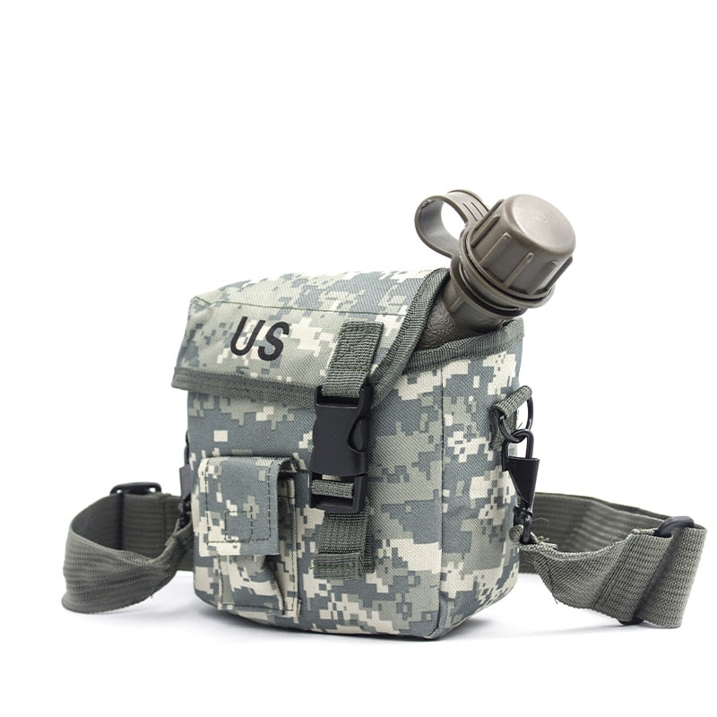 2L Outdoor Kettle Use Camping Hiking Hunting Climbing Tableware Army Camouflage Drinking Bottle Military Tactical Water Bottles