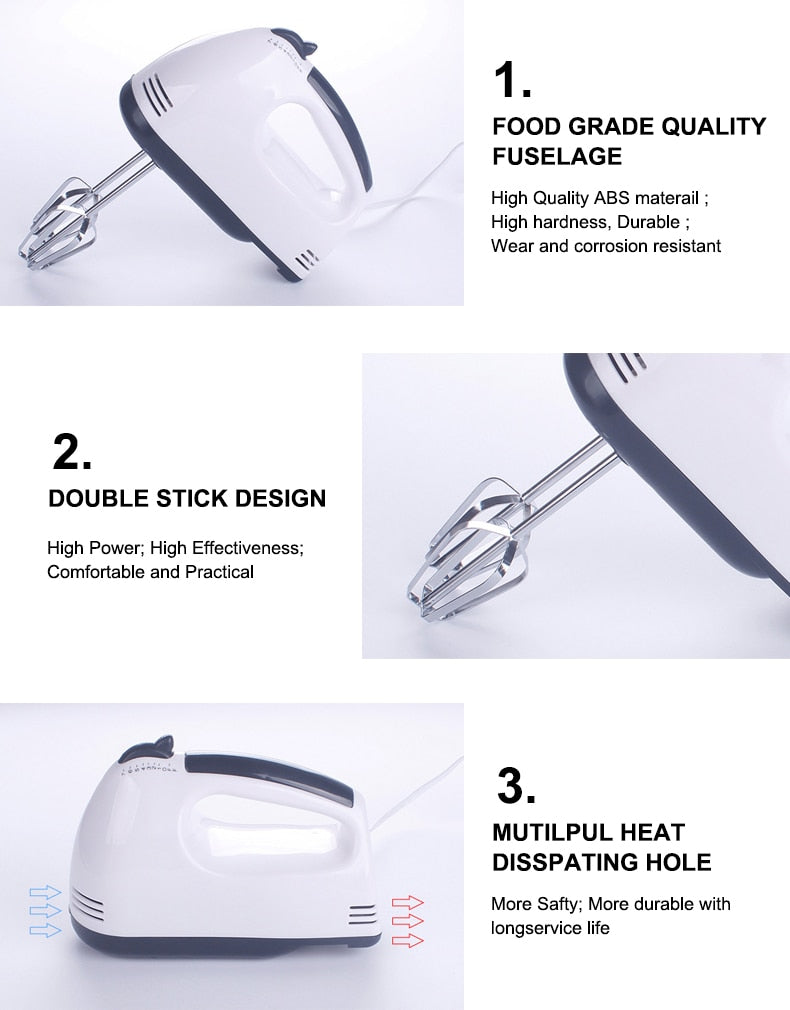7 Speed Hand Mixer Food Blender Multifunctional Kitchen Electric Cooking Tools