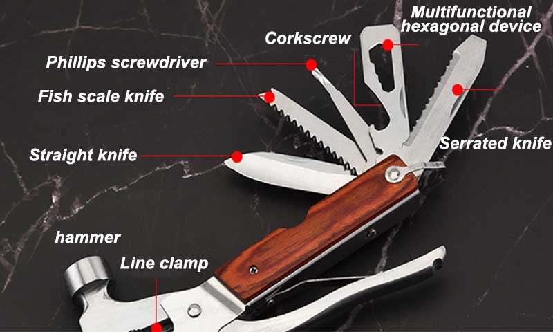 Multifunctional Emergency Outdoor Camping Survival Tools Axe Pliers Pliers Stainless Steel Screwdriver Hatchet Hammer Plier