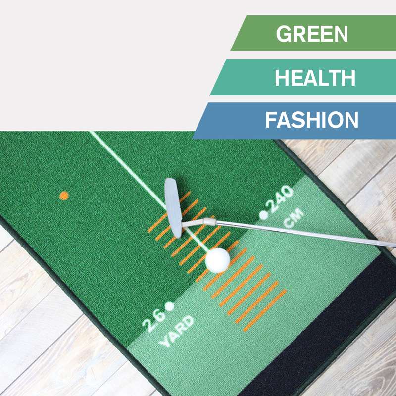 Two-Way Golf Anti-Slip Practice Putting Mat in door