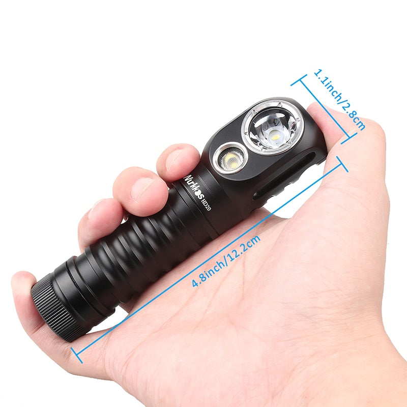 Headlamp Rechargeable 21700 Headlight 2000lm Dual LED LH351D XPL USB Reverse Charge Magnetic Tail Work Camp Light