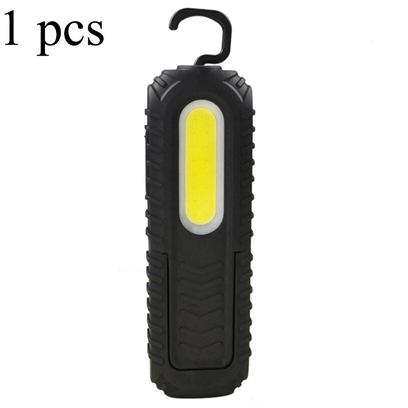 2-in-1 Rechargeable Led Work Light Portable Built-in Battery Flashlight Magnetic COB Work Light For Emergency Car Repairing