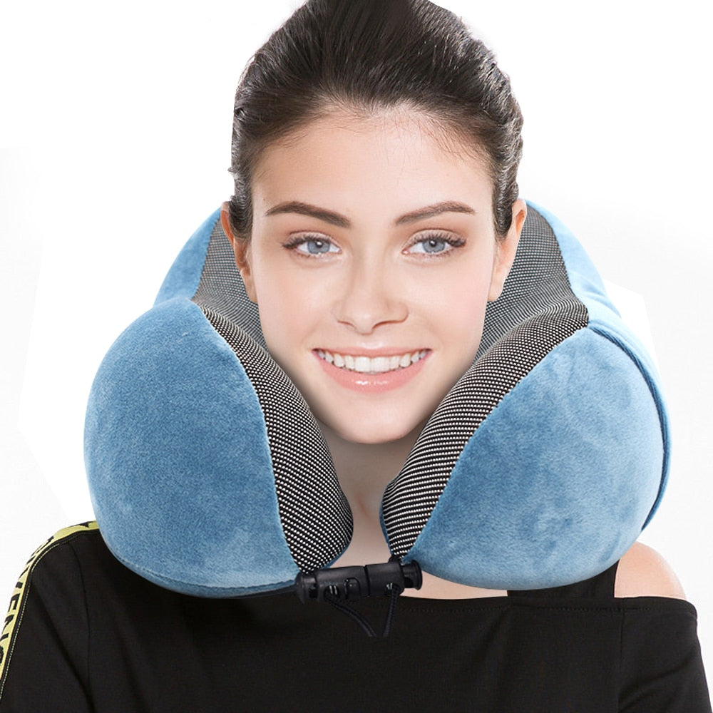 U Shaped Memory Foam Neck Soft Slow Rebound Space Travel Pillow Solid Relieve Pressure Headrest Bedding