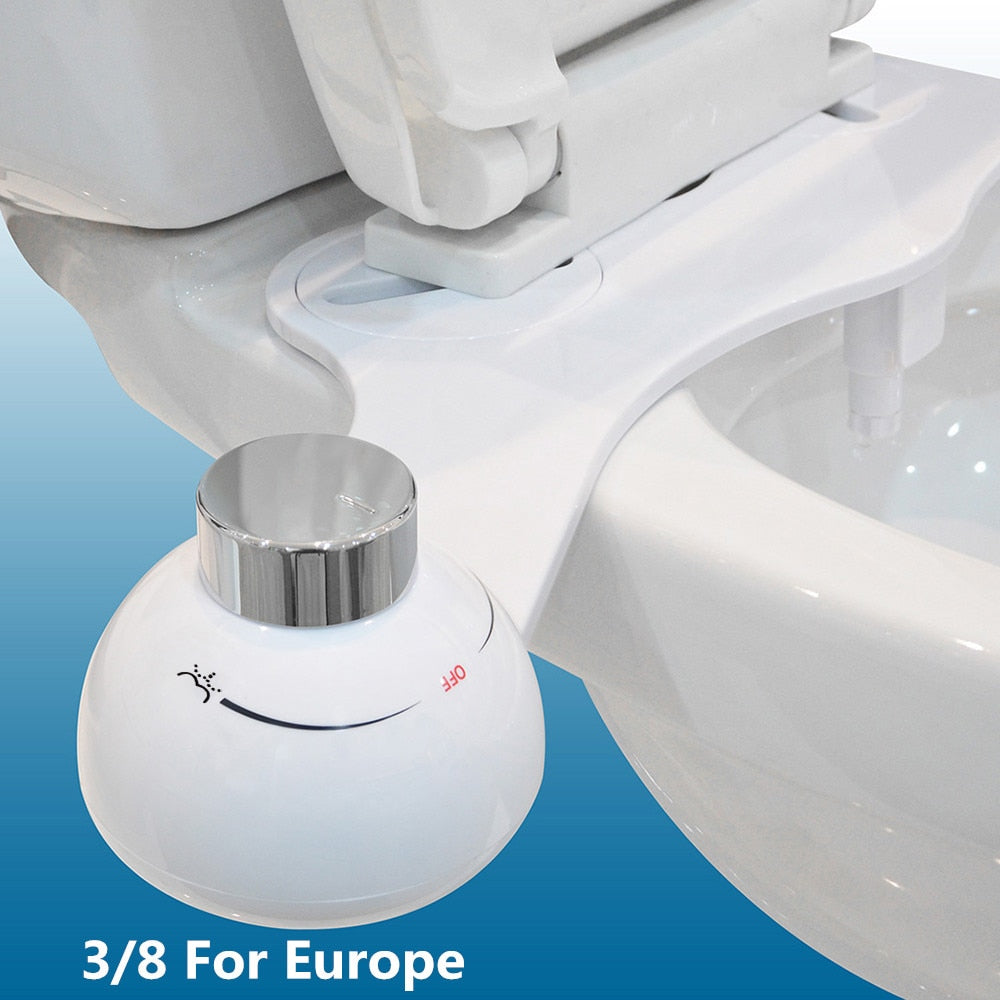 Ultra Thin Non-Electric Bidet Toilet Seat Dual Nozzle Sprayer