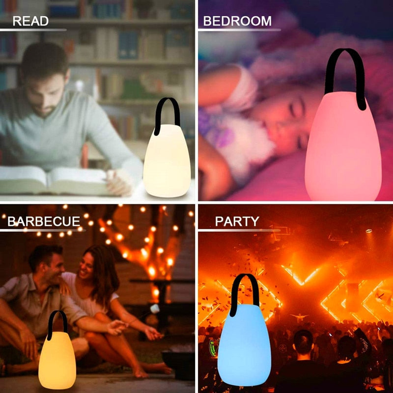 Outdoor Indoor Waterproof Light Up Portable LED Decorative Table Garden Lamps Events Camping Mood Lights with Remote Control