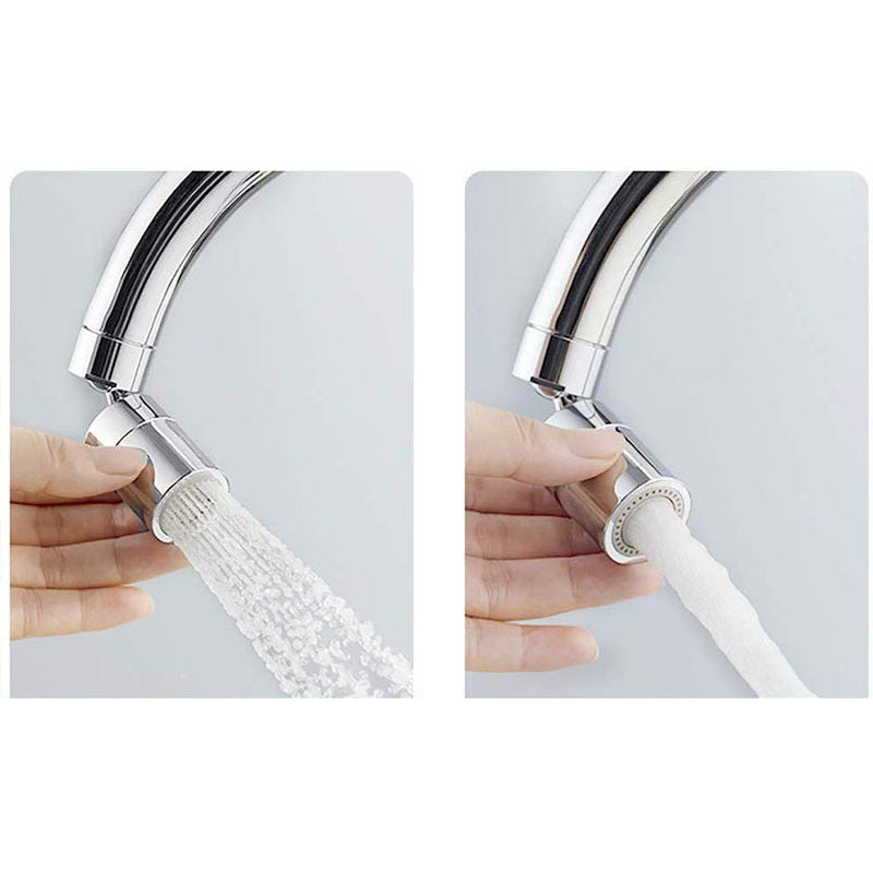 Kitchen Faucet Bubbler 360-Degree Double Modes 2-flow Splash-proof