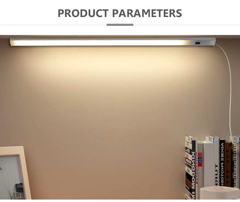 5V USB Powered Smart LED Kitchen Hand Sweep Sensor Lamp High Brightness Backlight for Cabinet Wardrobes Drawer 30/40/50 cm
