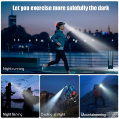 Powerful LED Headlamp USB DC Charging Headlight Waterproof Head Lamp Use 18650 Battery Zoomable Head Light for Camping