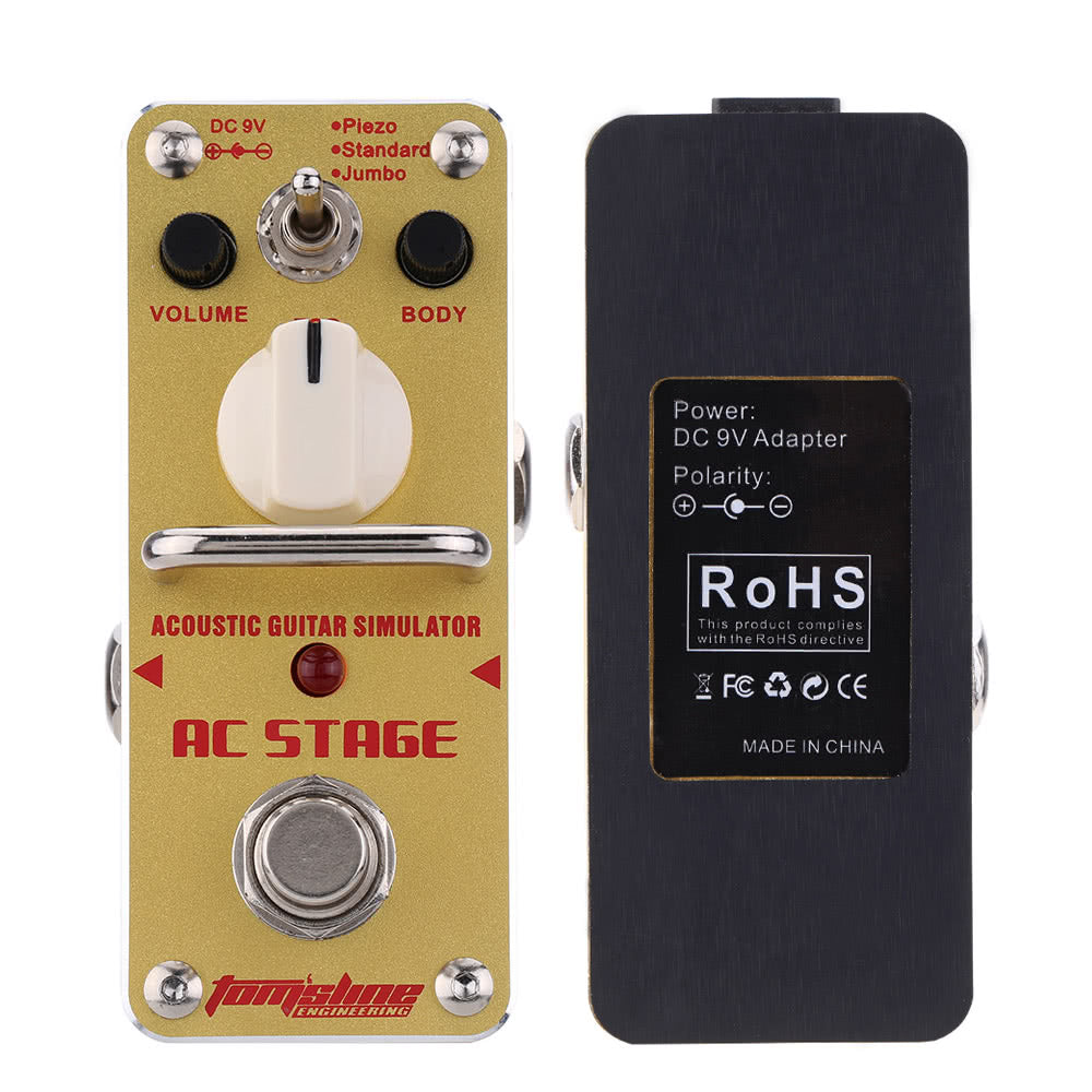 AC Stage Acoustic Guitar Simulator Mini Single Electric Effect Pedal with True Bypass