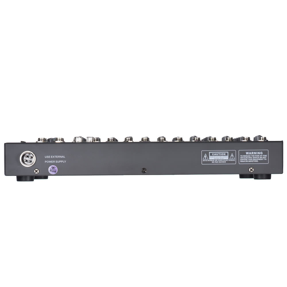 Portable 7-Channel Mic Line Audio Mixer Mixing Console 3-band EQ USB Interface 48V Phantom Power
