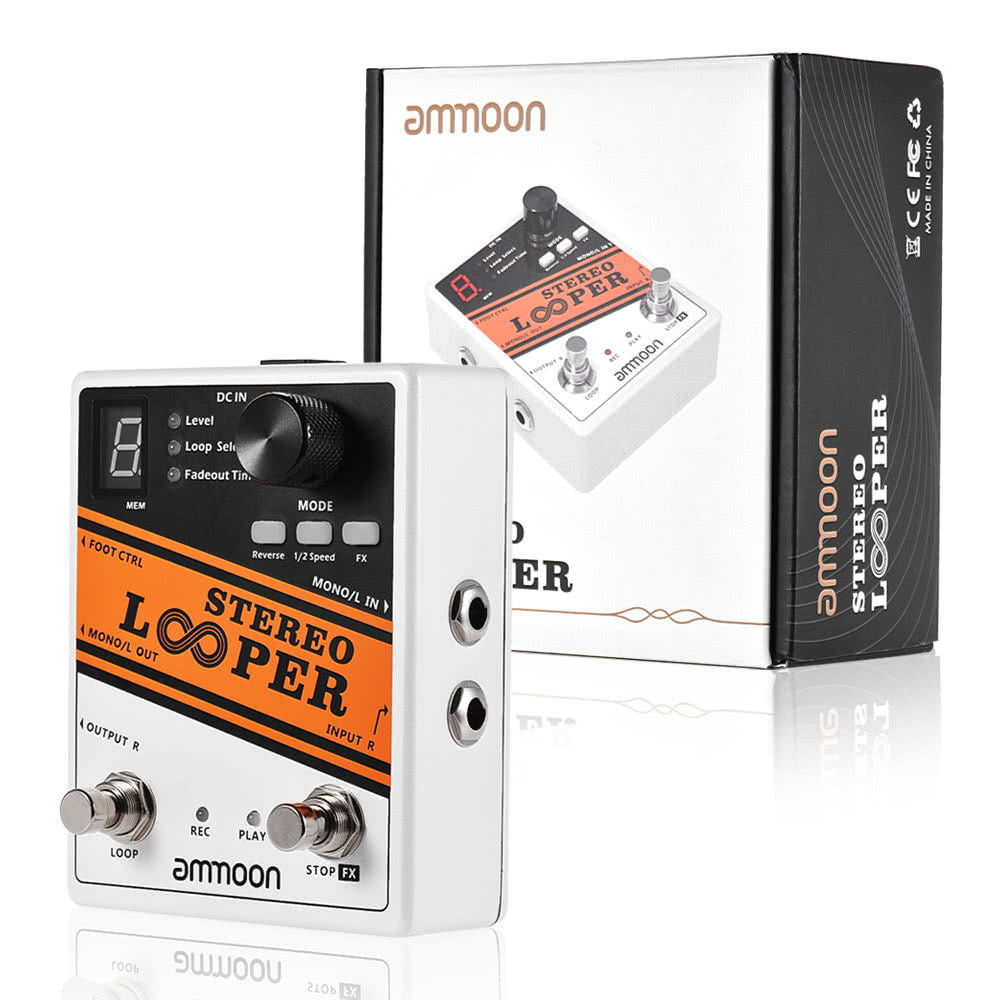 Record Guitar Effect Pedal 10 Independent Loops Max