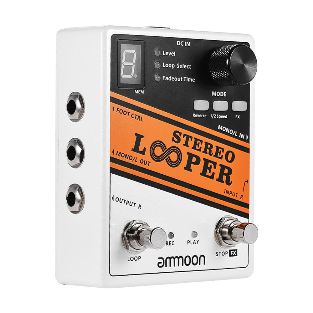 Record Guitar Effect Pedal 10 Independent Loops Max