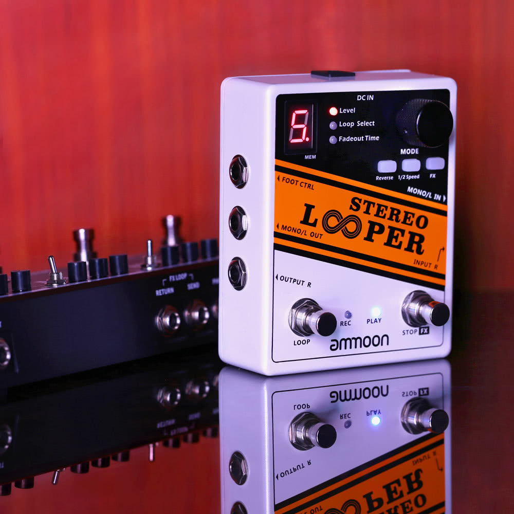 Record Guitar Effect Pedal 10 Independent Loops Max