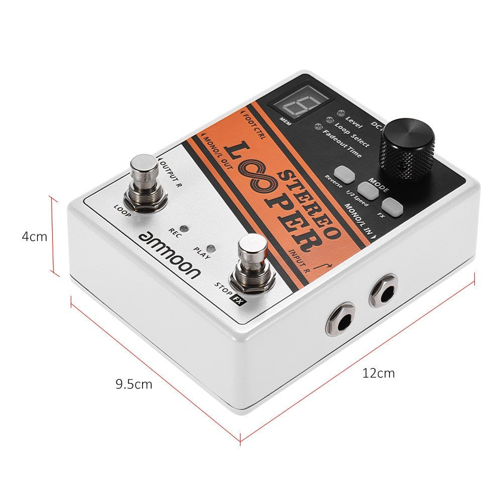 Record Guitar Effect Pedal 10 Independent Loops Max