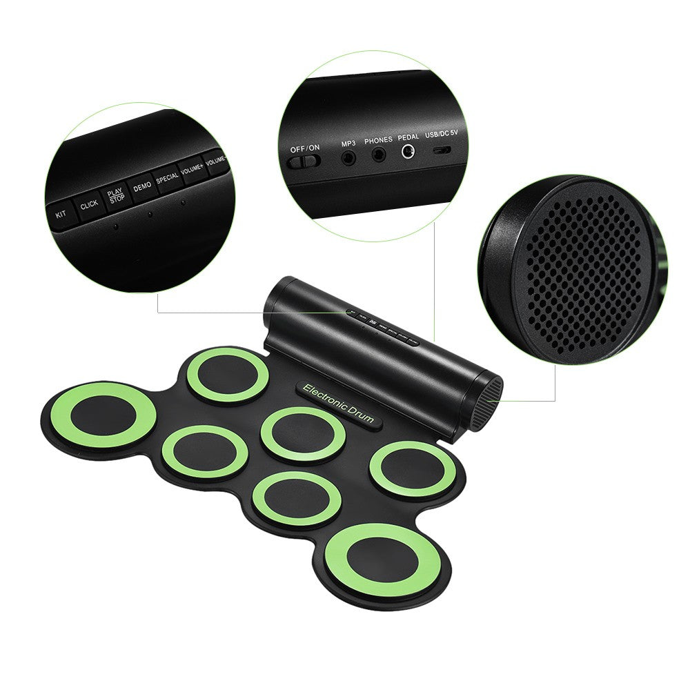 Portable Digital Stereo Electronic Drum Set