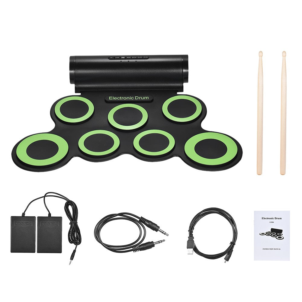 Portable Digital Stereo Electronic Drum Set